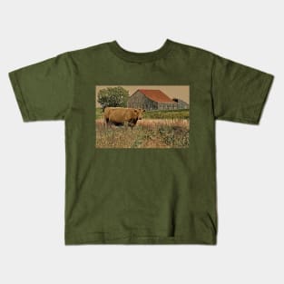 Red Roof and Cow No.1 C Kids T-Shirt